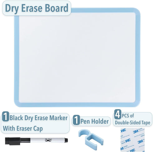 Mr. Pen- Dry Erase Board, 14” x 11” with a Black Dry Erase Marker, Blue Frame, Small White Board for Kids, Students, Small Dry Erase Board, Mini W...