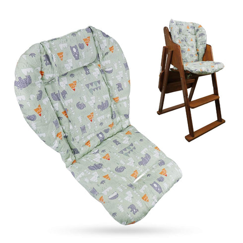 Baby High Chair Cushion, Thick Pad for Wooden High Chair, Baby Dining Chair Liner Mat (Green Forest)...