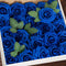 Artificial Flowers 25pcs Real Looking Royal Blue Foam Fake Roses with Stems for DIY Wedding Bouquets White Bridal Shower Centerpieces Arrangements...