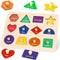 Montessori Toys for Toddlers 1, 2, 3 Year Old, Wooden Shape Learning Puzzles for Baby 12-18-24 Months, Early Educational Toys, Perfect Christmas B...