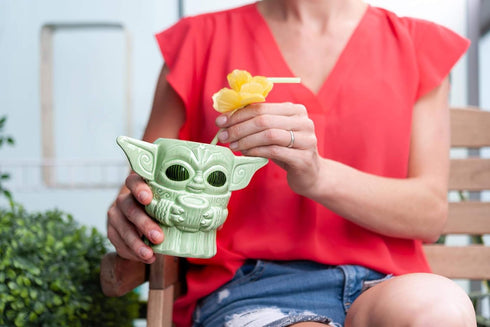 Geeki Tikis Star Wars: The Mandalorian The Child Baby Yoda Mug | Official Star Wars Collectible Tiki Style Ceramic Cup | Holds 16 Ounces...