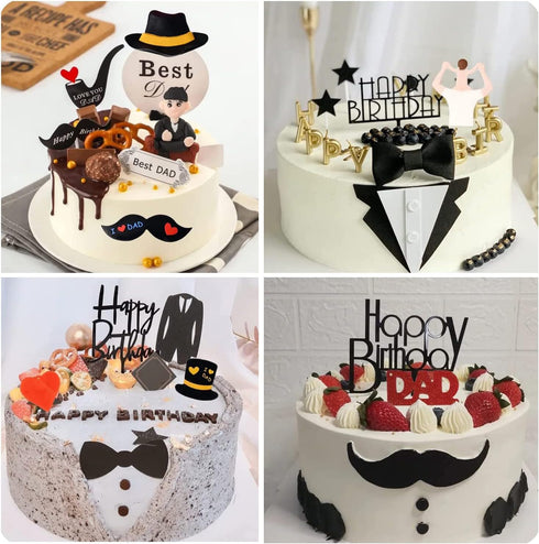 Father's Day Molds Dad Molds Candy Chocolate Silicone Molds Heart Bow Tie Molds Beard Fondant Molds For Cake Topper Decoration Chocolate Polymer C...
