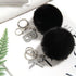 SUSULU Black Pom Poms for Crafts Fluffy Faux Fur Pom Pom Balls Small Black Pompoms with Tiny Cord for Hat Shoes Garment Accessories 2.8in Pack of ...