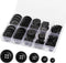 100 Pcs Premium Mixed Resin Sewing Buttons, ONEHERE Eco-Friendly 4-Hole Craft Buttons, 5 Sizes of Black Buttons Suitable for Sewing, DIY and Holid...