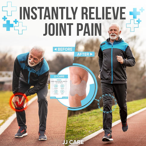 JJ CARE Knee Patches - 42 Pcs Knee Patches for Pain Relief Extra Strength - 5.5" x 3.9" Pain Relief Patch for Knee, Knee Pain Relief Patch for Art...