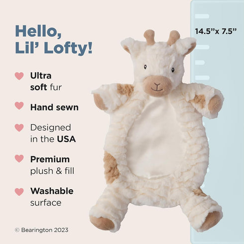 Bearington Lil' Lofty 13 Inch Giraffe Security Blanket for Babies - Giraffe Lovey - Giraffe Loveys for Babies...