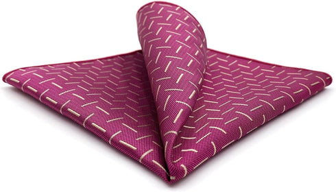 S&W SHLAX&WING Mens Pocket Square Geometric Purple Yellow XL Large...