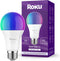 Roku Smart Light Bulbs (Color, 1-Pack) - Dimmable A19 Color Lightbulbs with Adjustable Brightness & Temperature - WiFi Smart Bulbs Works Voice, Al...