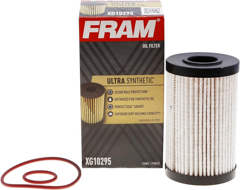 FRAM Ulta Synthetic Automotive Replacement Oil Filter, Designed for Synthetic Oil Changes Lasting up to 20k Miles, XG10295 (Pack of 1)...