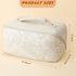 Large Capacity Travel Cosmetic,Makeup Bag Portable PU Leather Waterproof Flat Open Storage Bag with Handle Skincare Toiletry Bag for Women Graduat...