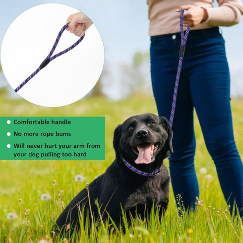 6 FT Durable Slip Lead Dog Leash coolrunner Dog Training Leashes, Strong Rope Slip Leash, Dog Leash for Training, Standard Adjustable Pet Slipknot...
