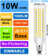 E11 LED Bulb Dimmable, JDE11 120V 100W Halogen Equivalent, 10W 1000 Lumen T3/T4 Mini Candelabra Base, E11 Bulbs for Ceiling Fan, Cabinet Lighting,...