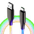 ACEDOAMARE LED Flowing Charging Cable Fast Charging Phone Charger USB C L Cable Charging Transfer Data Laptop/Tablet/Mobile Phone/Car PD Compatibl...