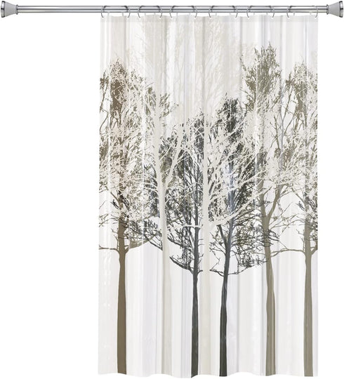 Splash Home Forest PEVA 4G Premium Plastic, Lightweight Liner with 12 Rustproof Metal Grommet Holes 70” x 72” Waterproof Shower Curtains for Bathr...