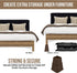 Utopia Bedding Adjustable Bed Furniture Risers - Elevation in Heights 3, 5 or 8 Inch Heavy Duty Risers for Beds and Under Bed Storage - Supports u...
