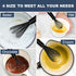 Silicone Whisk,Whisk Non Scratch Whisk for Nonstick Cookware, 5+7+9+11in Siliocne Coated Wisk Perfect for Blending,Beating,Stirring and Kitchen Co...