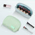 Makeup Bag For Purse Travel Cosmetic Bags for women PU Leather Portable Versatile Make Up Bag with Shell Shape (Small-Green)...