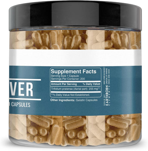 Earthborn Elements Red Clover, 200 Capsules, Pure & Undiluted, No Additives...