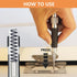 2-Piece Automatic Center Punch, 5 inch Spring Loaded Center Hole Punch with Adjustable Stroke Punch Tool for Metal Wood Glass Plastic, Metal Punch...