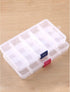 Small Transparent Plastic Organizer Box, 15 Grids Plastic Storage Containers with Removable Dividers for Art and Crafts, Jewelry, Tuff. Size: 6.75...
