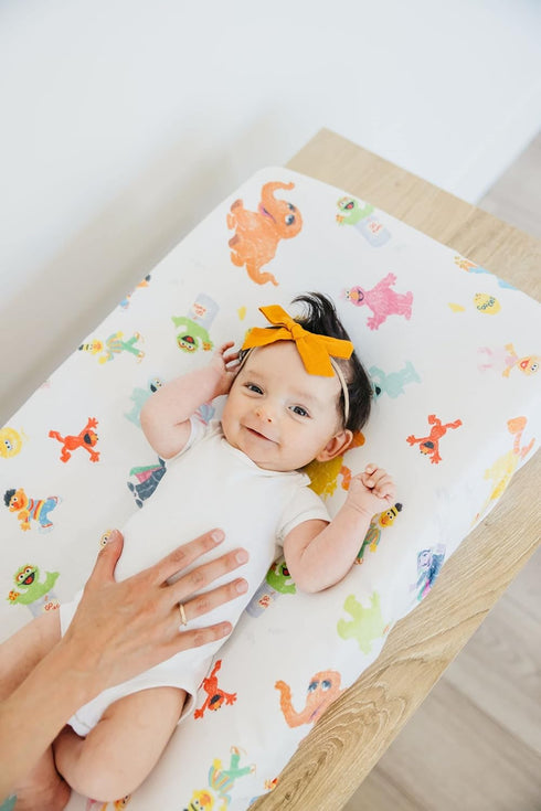 Premium Knit Changing Pad Cover by Copper Pearl: Soft, Stylish, and Universal Fit for All Standard Diaper Changing Pads, Trendy Design Changing Pa...