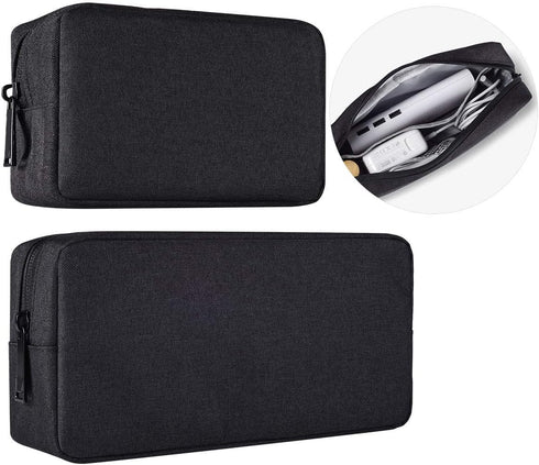 imComor Universal Electronics Accessories Case, 2-Pack Portable Soft Carrying Case Bag Wire Cable Organizer for Hard Drive, Power Adapter, Laptop ...