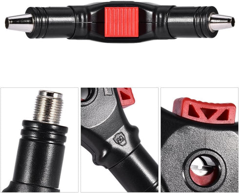 3 in 1 F Plug Coaxial Compression Tool F Head RG59 RG6 Connector Coax Cable Stripper Coaxial Installation Fitting Tool for Digital TV...