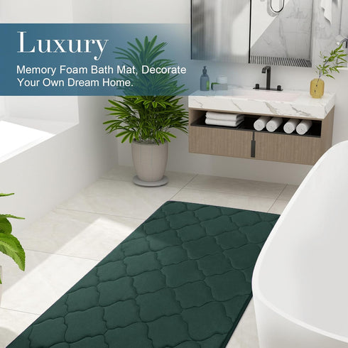 OLANLY Memory Foam Bath Mat Rug 30x20, Ultra Soft Non Slip and Absorbent Bathroom Rug, Machine Wash Dry, Comfortable, Thick Bath Rug Carpet for Ba...