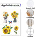 CRASPIRE 8 Sheets 8 Styles Sunflower Window Stickers Spring Summer Theme Butterfly Stickers Window Clings Wall Decor Decals for Fridge Bedroom Liv...