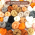 72Pcs Nature Fibre Yarn Roving Felting Spinnings 24 Morandi Color for Felting Yarn Supplies DIY Craft Materials, 3g/Pack...