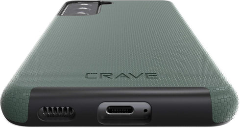 Crave Dual Guard for Galaxy S21 Case, Shockproof Protection Dual Layer Case for Samsung Galaxy S21, S21 5G (6.2 inch) - Forest Green...