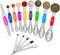 Wildone 14 Piece Stainless Steel measuring spoons Set, Including 8 Double Sided Magnetic, 1 Leveler and 5 Mini, for Dry and Liquid Ingredients, Fi...
