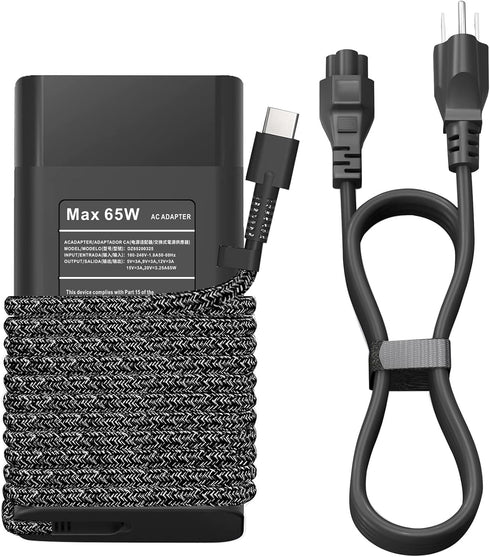 New Slim 65W USB C Laptop Charger for HP Zbook Firefly G8 G9 Charger 14" G8 14" 16" 15.6 inch Mobile Workstation, Elite Dragonfly, for HP Envy X36...