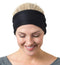 RiptGear Stretch Sport Headband for Women (Solid Black) — Made of Non-Slip Sweat Wicking Fabric — Great for Yoga, Running or The Gym — Soft Headba...