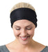 RiptGear Stretch Sport Headband for Women (Solid Black) — Made of Non-Slip Sweat Wicking Fabric — Great for Yoga, Running or The Gym — Soft Headba...