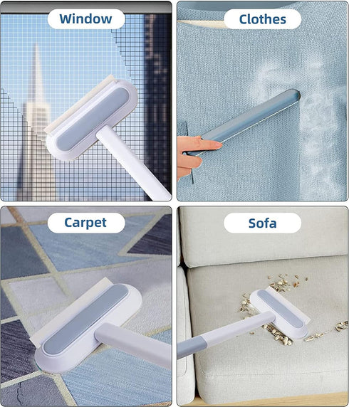 4 in 1 Pet Hair Remover for Couch, Carpet Scraper Fur Removal Tool for Furniture, Lint Cleaner Dog Hair, Reusable Cat Hair Removal Brush forWindow...