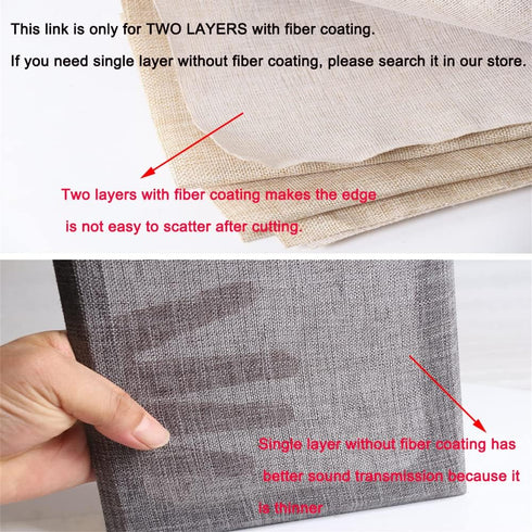 Flushbay Speaker Grill Cloth Linen Single Layer Speaker Fabric Protective Dustproof Mesh Cloth Stereo Fabric Replacement for Home Stage Speakers, ...