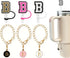?3 +3) 3PCS Nuozme Straw Cover 10mm For Stanley Tumbler Cup Reusable Straw Cap Topper with 3 Initial Letter Charms Accessories Name ID Personalize...