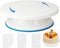 KNC 11 Inch Rotating Cake Turntable with 3x Icing Smoother, Cake Stand, Revolving Cake Stand,Cake Decorating Tools,White Baking Cake Decorating Su...