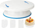 KNC 11 Inch Rotating Cake Turntable with 3x Icing Smoother, Cake Stand, Revolving Cake Stand,Cake Decorating Tools,White Baking Cake Decorating Su...