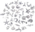 BronaGrand 40 Pieces Mixed Antique Silver DIY Ocean Fish & Sea Creatures Charms Pendants for Making Bracelet and Necklace...