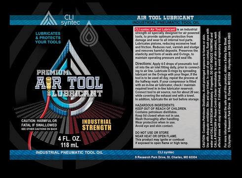 Premium Air Tool Lubricant - 4 FL. OZ. Industrial Pneumatic Tool Oil...