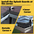4 Pack Aluminum Gutter Valley Splash Guard,Keep Water from Overshooting The Gutter,for Valley,Corner,or Straight,10 inch Each Piece,Grey...
