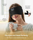 TOPOINT Sleep Mask with Headphones Bluetooth 5.2 Wireless, Sleep Headphone with Microphone Built-in HD Speakers Music, Eye Mask for Sleeping Trave...