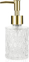 Multipurpose Soap Dispenser Easy to Clean Glass Soap Pump Dispenser Ideal for Bath and Bathroom (Gold)...