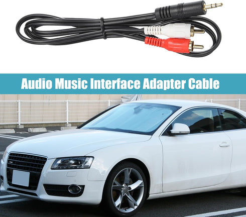 uxcell RCA to 3.5mm Cable 2RCA Male to Aux Car Audio Stereo RCA Cord Adapter for Smartphones MP3 Tablets Speakers...