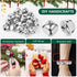 100 Pcs Jingle Bells Bulk, 1 Inch Craft Bells for DIY Christmas Home Decoration (Silver)...