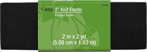 Dritz, 2-Yards Long, Black Knit Elastic,6.63 x 2.13 x 0.63...