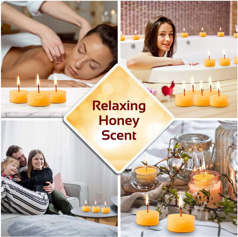 PURE PLANT HOME Honey Scented Beeswax Candles, 100% Pure Natural Refined with Chemical Free Cotton Wick, 10 DRIPLESS Candles, Made in USA...