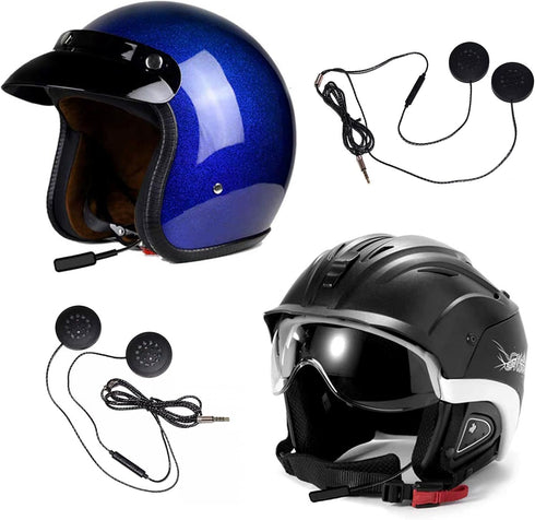 Flylin Motorcycle Helmet Headset, Universal Racing Helmet Speakers for Motorcycle Motorcycle Headphones Wired Helmet Sports Headset Helmet Earphon...